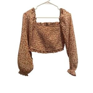 Japna Size M Long Sleeve Crop Top